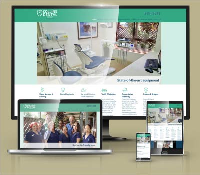 collins dental website design